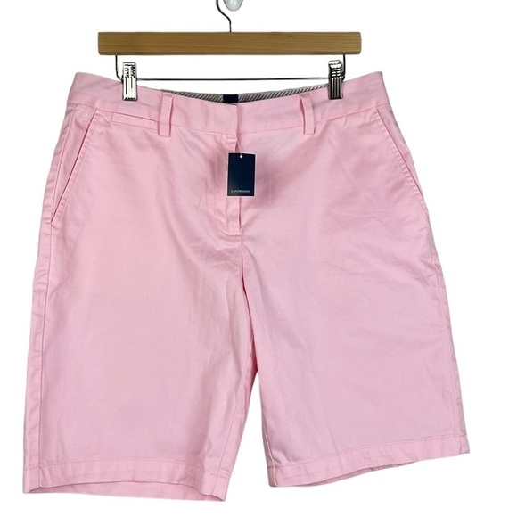 Lands' End Pants - NWT Lands End Women Mid Rise Chino Shorts SZ 12 Pink Stretch